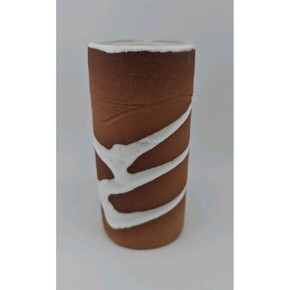 Stephen Pearce Studio Art Pottery Vase Shanagarry Irish Pottery Redware White - Picture 1 of 11